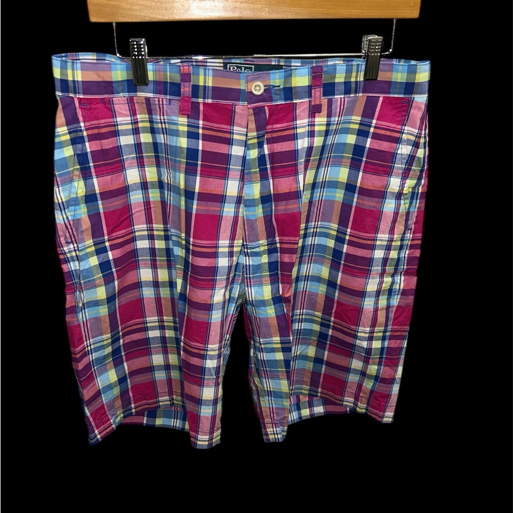 Polo by Ralph Lauren Men's Plaid Shorts - Multicolor, preppy, classic size 34